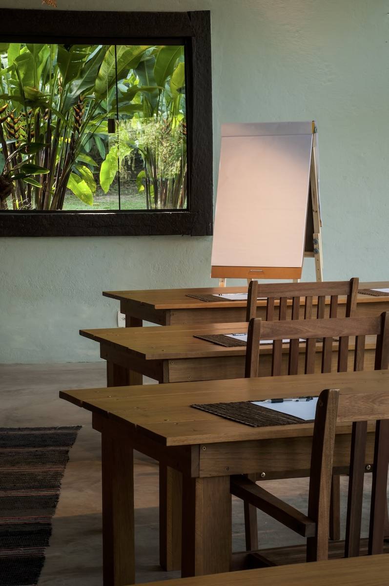 Apresentação corporativa no ambiente rústico do Casarão