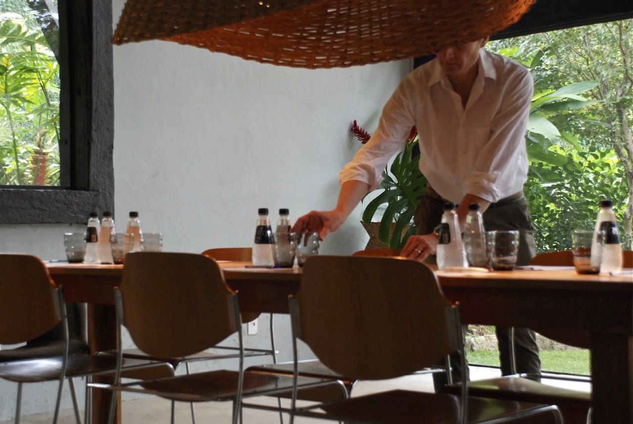 Evento corporativo na área externa do Casarão Penedo